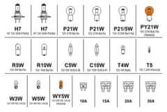 Compass Žárovky 12V servisní box MEGA H7+H7+pojistky