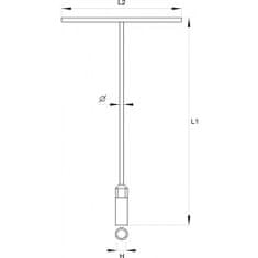 YATO Klíč nástrčný 10 mm typ "T"