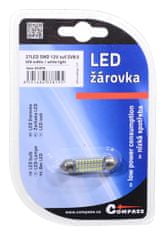 Compass Žárovka 27 SMD LED 12V suf. SV8.5 38mm bílá