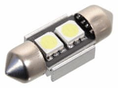 Compass Žárovka 2 SMD LED 12V suf. SV8.5 32mm s rezistorem CAN-BUS ready bílá