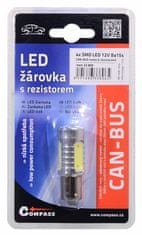 Compass Žárovka 4 SMD LED 12V Ba15S s rezistorem CAN-BUS ready bílá