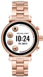 chytré hodinky smartwatch michaela kors mkt5063 ios android nerez ocel odolné vodě fitness funkce Bluetooth nfc google assistant hlasové ovládání