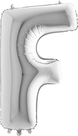 Grabo Nafukovací balónek písmeno F stříbrné 102 cm