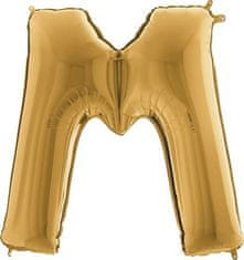 Grabo Nafukovací balónek písmeno M zlaté 102 cm 