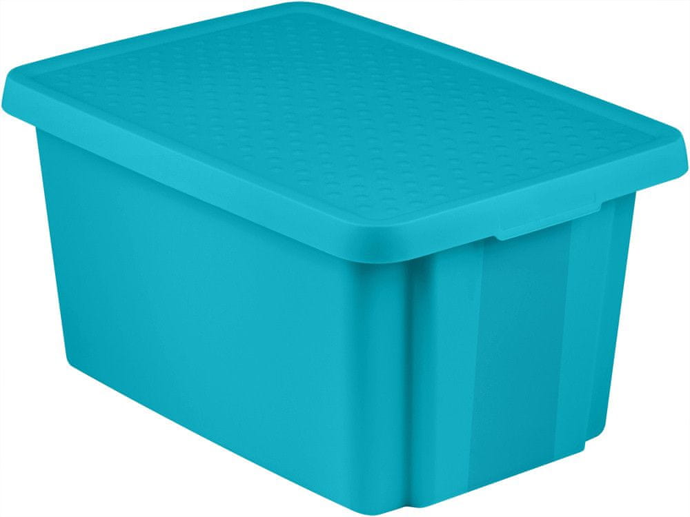 Curver Úložný box ESSENTIALS 45 l s víkem modrý - rozbaleno