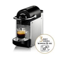 Nespresso kávovar na kapsle De´Longhi Pixie, stříbrný EN124.S