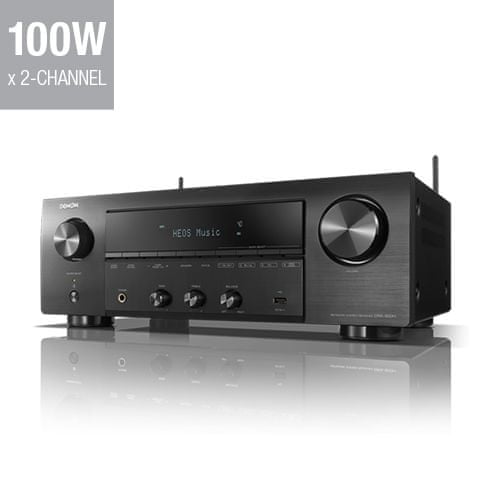 av receiver DENON dra-800H hifi stereo sieťový prijímač 5 hdmi vstupov 1 hdmi výstup 4k hdmi arc výkon 100 W na kanál Bluetooth phono vstup hi-res audio source direct ab reproduktory auto eco funkcia