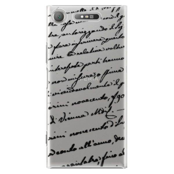 Isaprio Plastovy Kryt Handwriting 01 Black Pre Sony Xperia Xz1 Mall Sk