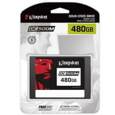 Kingston DC500M 480 GB SSD disk, SATA3, 6,35 cm (2,5"), 3D TLC - použité