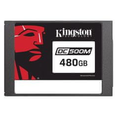 Kingston DC500M 480 GB SSD disk, SATA3, 6,35 cm (2,5"), 3D TLC - použité