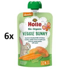 Holle Bio pyré mrkev - batáty - hrášek 6 x 100g