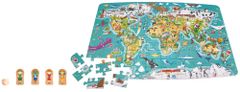 Hape Dětské puzzle - Mapa světa 2 v 1