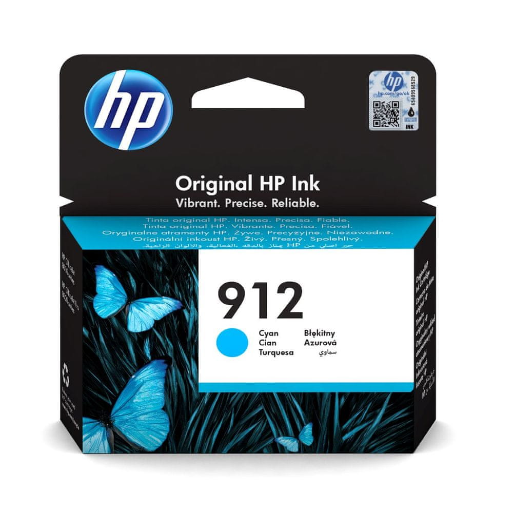 HP 912 azurová - originální náplň (3YL77AE)