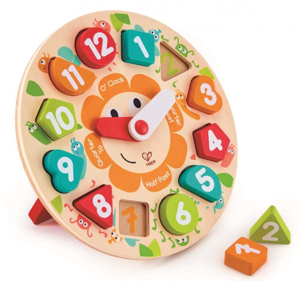 Hape Dětské puzzle hodiny