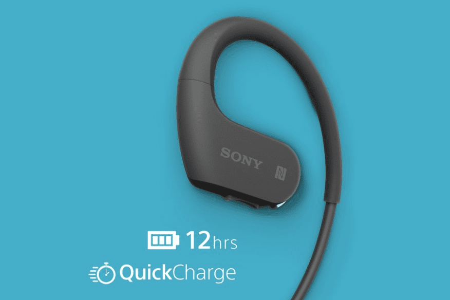 Mp3 predvajalnik Sony NW-WS623 ima življenjsko dobo baterije 12 h quick charge