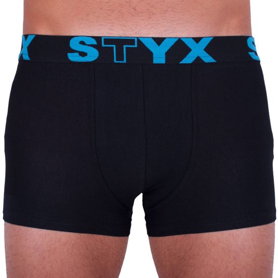 Styx Pánské boxerky sportovní guma nadrozměr černé (R961)