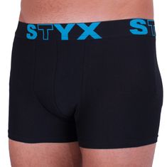 Styx Pánské boxerky sportovní guma nadrozměr černé (R961) - velikost 4XL