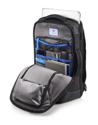  batoh na notebook HP 15.6“ Recycled Series Backpack 5KN28AA kapsy 