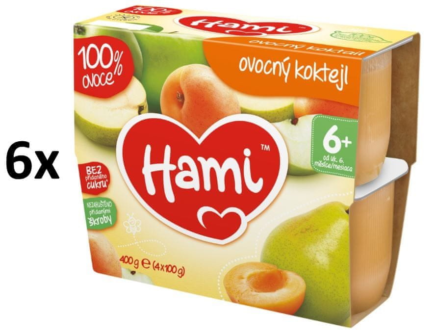 Hami 100% ovoce Ovocný koktejl - 6 x (4x100g)