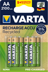 Varta Nabíjecí baterie Recycled 5+1 AA 2100 mAh R2U 56816101476 - rozbaleno