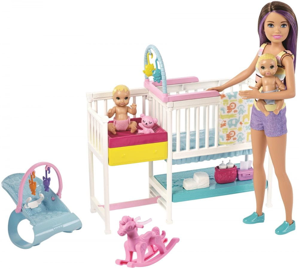 Mattel Barbie Herní set dětský pokojík GFL38