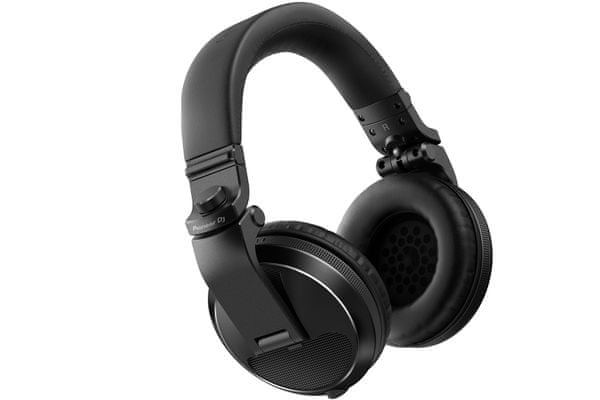 káblové dj štúdiové profi slúchadlá pioneer hdj-x5 1,2m kábel 3,5mm jack adaptér 6,3 mm bez skreslenia