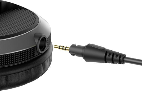 kabelová dj studiová profi sluchátka pioneer hdj-x5 1,2m kabel 3,5mm jack adaptér 6,3 mm