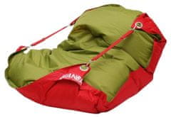 Beanbag Sedací pytel 189x140 duo scarlet rose - green frog