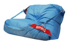 Beanbag Sedací pytel 189x140 comfort s popruhy cyan