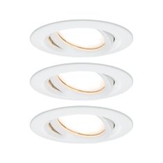 Paulmann PAULMANN Vestavné svítidlo LED Nova Plus kruhové 3x6,8W bílá mat výklopné stmívatelné 936.82 P 93682 93682