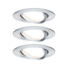 Paulmann PAULMANN Vestavné svítidlo LED Nova kruhové 3x6,5W hliník broušený nastavitelné 3-krokové-stmívatelné 934.87 P 93487 93487