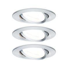 Paulmann PAULMANN Vestavné svítidlo LED Nova kruhové 3x6,5W GU10 hliník broušený výklopné 3-krokové-stmívatelné 934.69 P 93469 93469