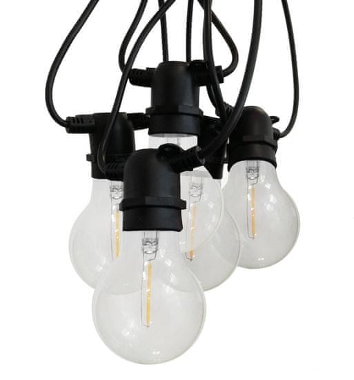 Century CENTURY LED FIESTA Světelný řetěz s 10 LED žárovkami čiré 6W E27 2200K 500Lm IP44 CEN FSTACL-062722
