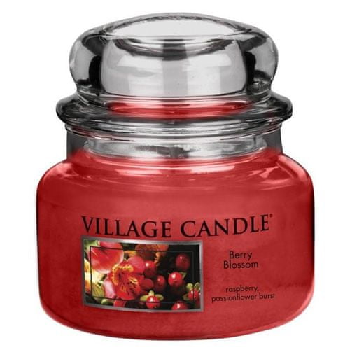 Village Candle Svíčka ve skleněné dóze , Červené květy, 312 g