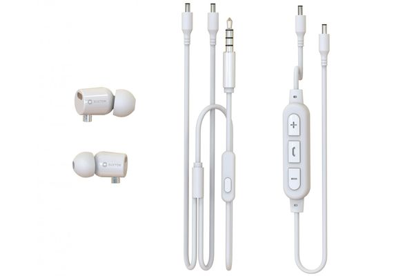 nadčasová elegantní minimalistická Bluetooth 5.0 kabelová 3,5mm jack sluchátka buxton rei-bt 101 10mm měniče 70mah baterie 8 h výdrž 2 h na nabití handsfree mikrofon