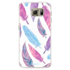 iSaprio Silikonové pouzdro - Feather Pattern 10 pro Samsung Galaxy S6 Edge