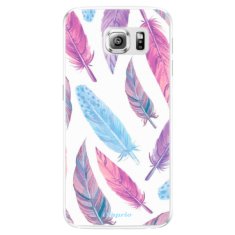 iSaprio Silikonové pouzdro - Feather Pattern 10 pro Samsung Galaxy S6 Edge