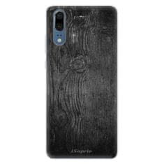 iSaprio Silikonové pouzdro - Black Wood 13 pro Huawei P20