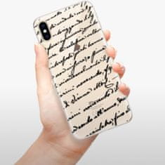 iSaprio Silikonové pouzdro - Handwriting 01 - black pro Apple iPhone Xs Max