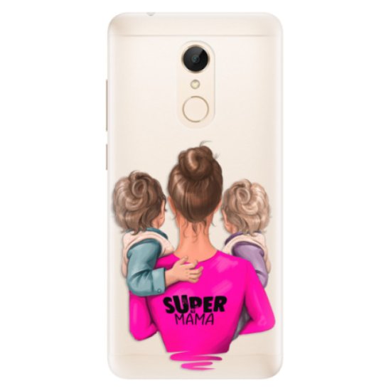 iSaprio Silikonové pouzdro - Super Mama - Two Boys pro Xiaomi Redmi 5