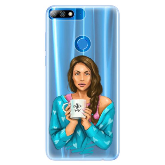 iSaprio Silikonové pouzdro - Coffe Now - Brunette pro Huawei Y7 Prime 2018