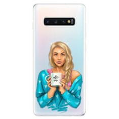 iSaprio Silikonové pouzdro - Coffe Now - Blond pro SAMSUNG GALAXY S10 PLUS