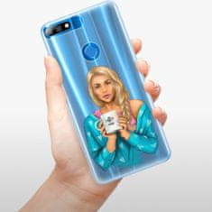 iSaprio Silikonové pouzdro - Coffe Now - Blond pro Huawei Y7 Prime 2018