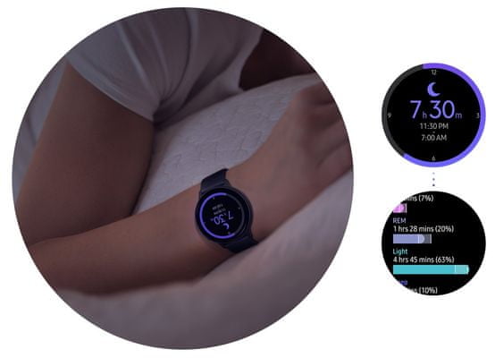 Samsung Galaxy Watch Active2, monitorovanie spánku, meranie stresu, relaxačné dychové cvičenia