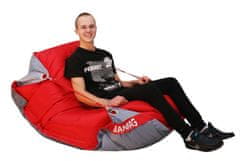 Beanbag Sedací vak 189x140 duo scarlet rose - gray