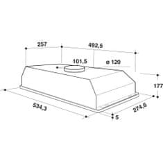 Whirlpool WCT 64 FLY X vestavná digestoř