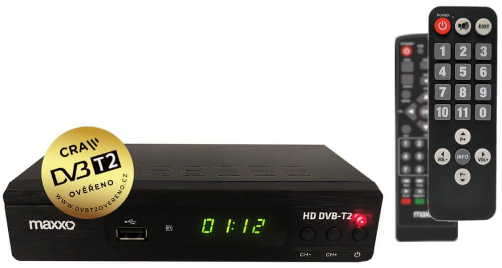 MAXXO DVB-T2 H.265 SENIOR - zánovní