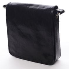 Delami Vera Pelle Pánská kožená stylová taška s překlopem Ernest, černá