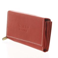 Wild Velká dámská kožená peněženka Brigida, červená