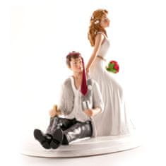 Dekora Svatební figurka na dort 14cm opilý ženich 